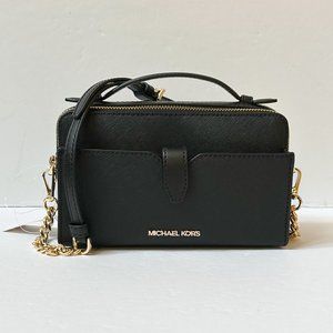 Michael Kors Jet Set Item Medium Phone Crossbody Bag Black